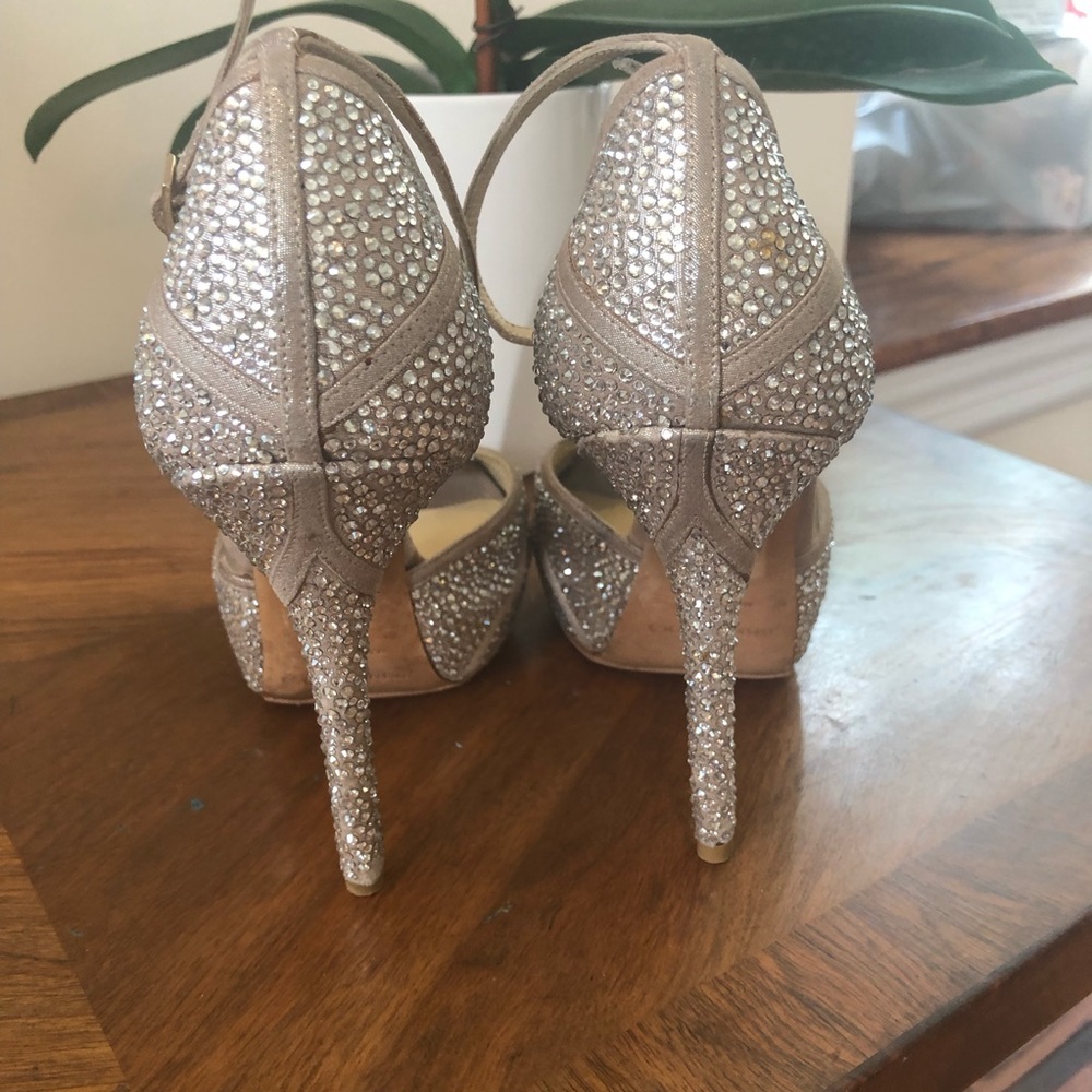 New Crystal-Embedded Jimmy Choo Open-Toe Kafta Pl… - image 6